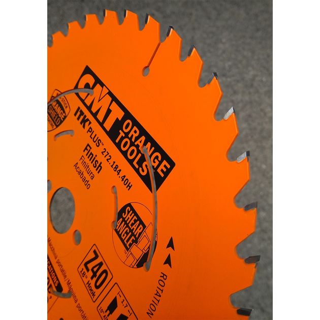 Диск пильний 184 х 20 мм, Z 40 з тонким пропилом по дереву для поперечного пилення CMT (272.184.40H), фото , зображення 10 | SNABZHENIE.com.ua