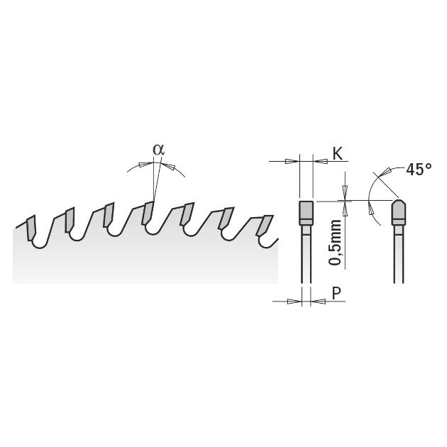 Дисковая пила 350 х 75 мм, Z 72, для раскроя панелей CMT, фото , изображение 2 | SNABZHENIE.com.ua
