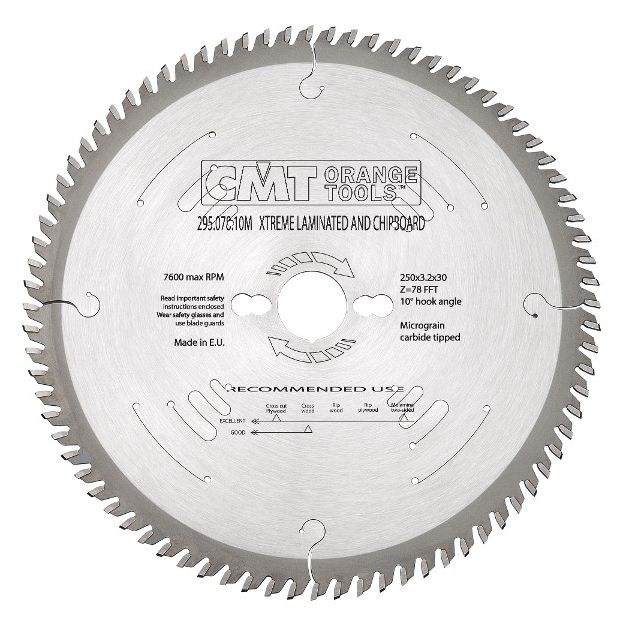 Дисковая пила 250 x 30 мм, Z 78 для ламинированных плит CMT, фото , изображение 2 | SNABZHENIE.com.ua Дисковая пила 250 x 30 мм, Z 78 для ламинированных плит CMT, фото , изображение 2 | SNABZHENIE.com.ua