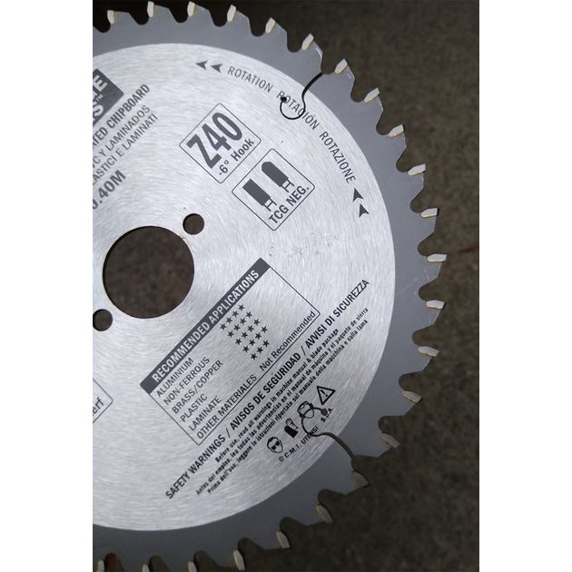 Дисковая пила 190x30 мм, Z 40 для цветных металлов и пластика CMT, фото , изображение 11 | SNABZHENIE.com.ua Дисковая пила 190x30 мм, Z 40 для цветных металлов и пластика CMT, фото , изображение 11 | SNABZHENIE.com.ua