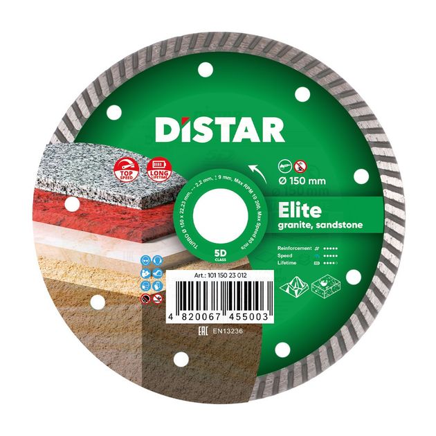 Алмазный отрезной круг DISTAR Turbo Elite 150 мм, 9 мм, 22,23 мм, фото  | SNABZHENIE.com.ua