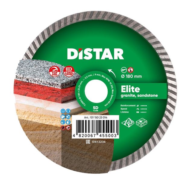 Круг алмазный отрезной DISTAR Turbo Elite 180 мм 22,23 мм, фото  | SNABZHENIE.com.ua