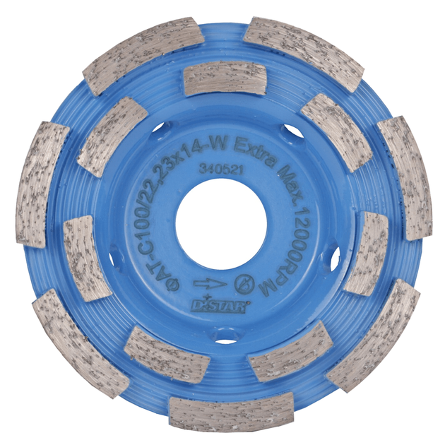 Чашка алмазна торцева ФАТ-С 100 / 22,23 x 14-W Extra для шліфування без охолодження водою для УШМ, DISTAR (16915028005), фото , зображення 2 | SNABZHENIE.com.ua