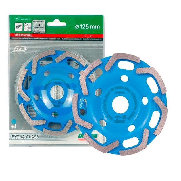 Чашка алмазна торцева ФАТ-С 125 / 22,23 x 7-W Rotex для шліфування без охолодження водою для УШМ, DISTAR, фото , зображення 3 | SNABZHENIE.com.ua Чашка алмазна торцева ФАТ-С 125 / 22,23 x 7-W Rotex для шліфування без охолодження водою для УШМ, DISTAR, фото , зображення 3 | SNABZHENIE.com.ua