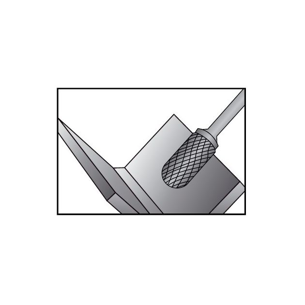 Борфреза (шарошка) сфероцилиндрическая 10,0 х 20,0 х 65 мм хвостовик 6 мм; VORM С; насечка 4 сталь MAYKESTAG (0779406110100), фото , изображение 2 | SNABZHENIE.com.ua