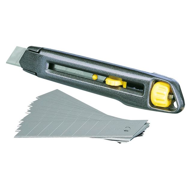 Нож Interlock с лезвиями 9 мм, 135 мм STANLEY (0-10-095), фото , изображение 2 | SNABZHENIE.com.ua Нож Interlock с лезвиями 9 мм, 135 мм STANLEY (0-10-095), фото , изображение 2 | SNABZHENIE.com.ua