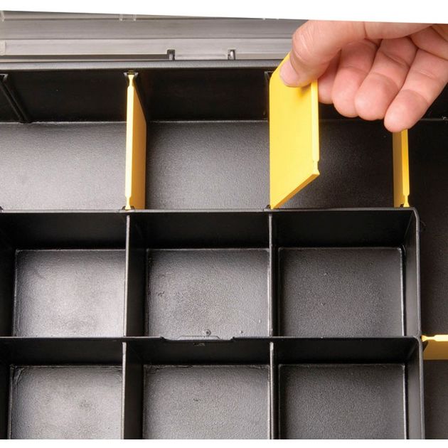 Органайзер Sort Master STANLEY с замками, 430 x 90 x 330 мм, фото , изображение 3 | SNABZHENIE.com.ua Органайзер Sort Master STANLEY с замками, 430 x 90 x 330 мм, фото , изображение 3 | SNABZHENIE.com.ua