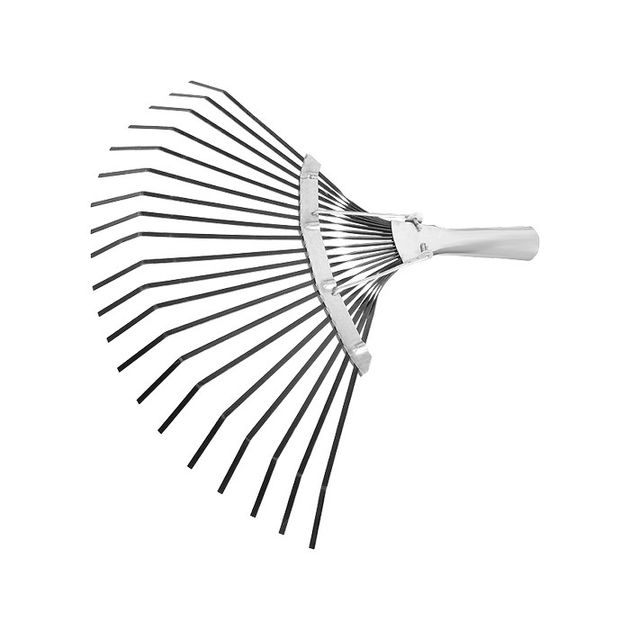 Граблі веерні 18 зубів без черенка, оцинковані, круглий зуб СИБРТЕХ (61780C), фото , зображення 2 | SNABZHENIE.com.ua