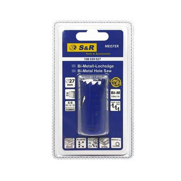 Кольцевая пила S&R Meister 27 мм HSS-Co8% М42, фото , изображение 3 | SNABZHENIE.com.ua Кольцевая пила S&R Meister 27 мм HSS-Co8% М42, фото , изображение 3 | SNABZHENIE.com.ua