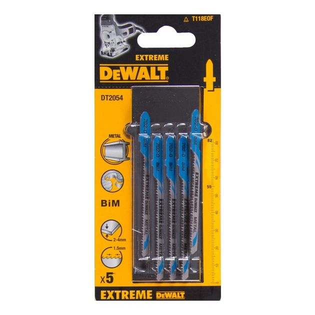 Полотно DeWalt T 118 EOF для лобзика по металлу и алюминию, 5 шт, фото  | SNABZHENIE.com.ua