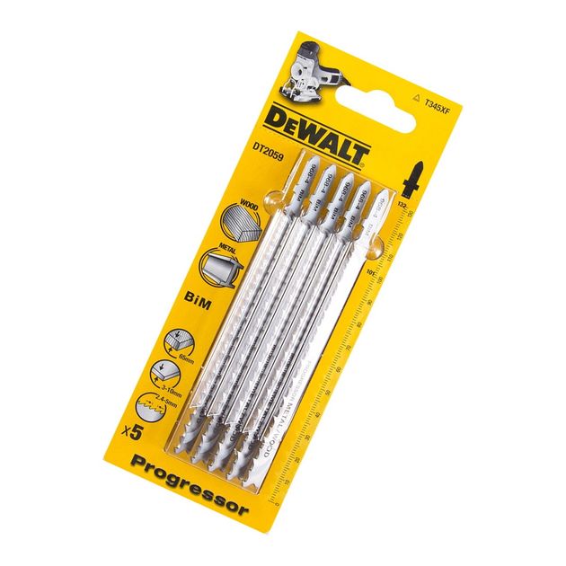 Полотно для лобзика T 345 XF по дереву и металлу, 5 шт DeWalt, фото  | SNABZHENIE.com.ua