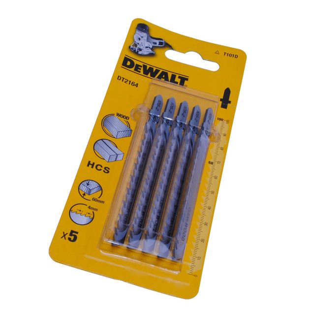 Пилка для лобзика T 101 D по дереву, 50 мм, 5 шт, DeWalt (DT2164), фото  | SNABZHENIE.com.ua