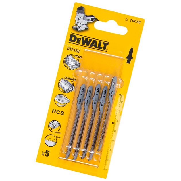 Пилки для лобзика DeWalt T 101 AO по дереву и пластику, 5 шт., фото  | SNABZHENIE.com.ua