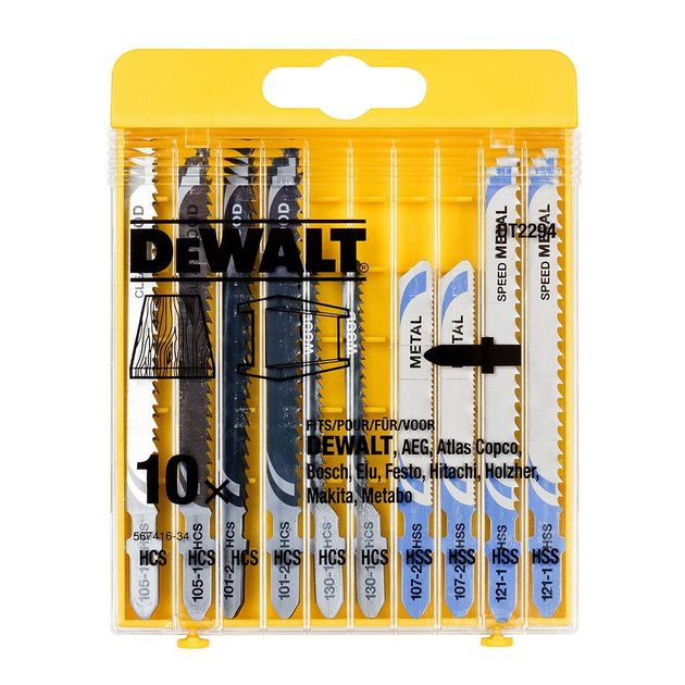 Набор полотен для электролобзиков по дереву и металлу DeWalt 10 шт., фото  | SNABZHENIE.com.ua
