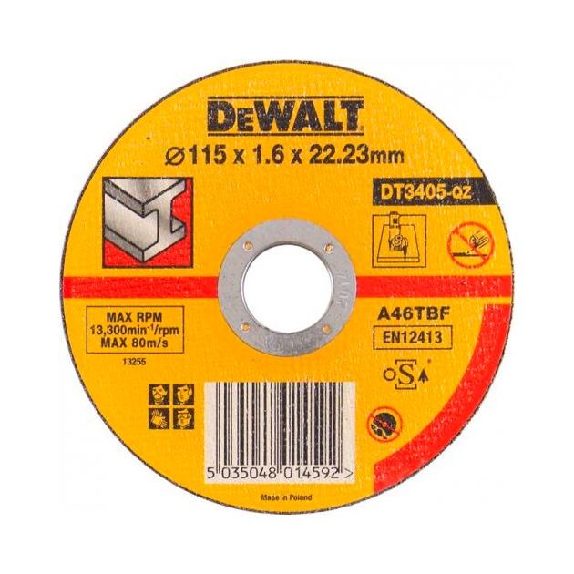 Круг отрезной по металлу 125x2,5x22,2мм плоский DeWALT (DT3410-QZ), фото  | SNABZHENIE.com.ua