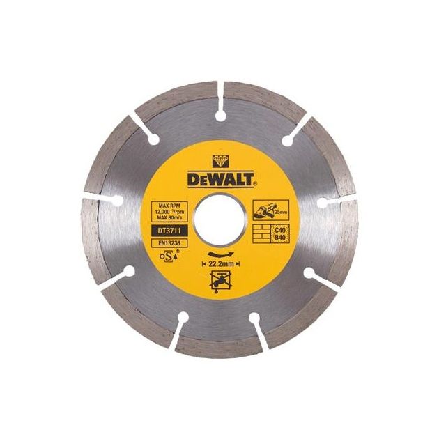Диск алмазный 125 мм, сегментный, сухой рез DeWALT (DT3711), фото  | SNABZHENIE.com.ua