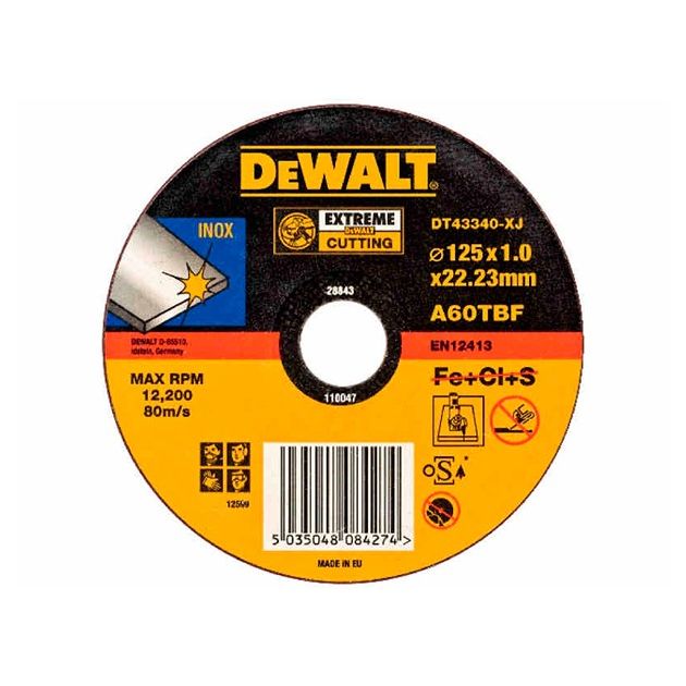 Круг отрезной DeWALT 125x1.0x22.2 мм по стали INOX Extreme, фото  | SNABZHENIE.com.ua