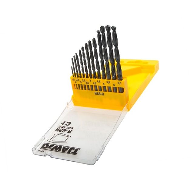 Набор сверл по металлу 13 шт. 1.5 - 6.5 мм в кассете DeWALT, фото  | SNABZHENIE.com.ua