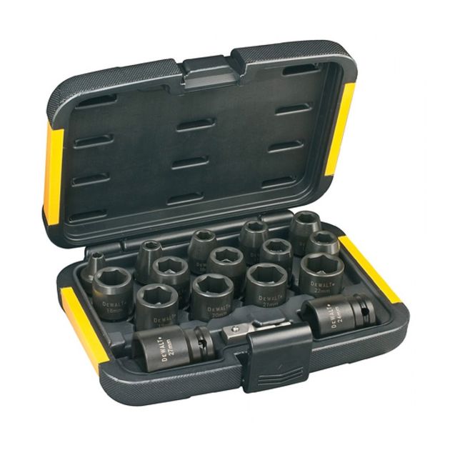 Набір ударних головок, перехідник, 17 предметів DeWALT (DT7506), фото  | SNABZHENIE.com.ua