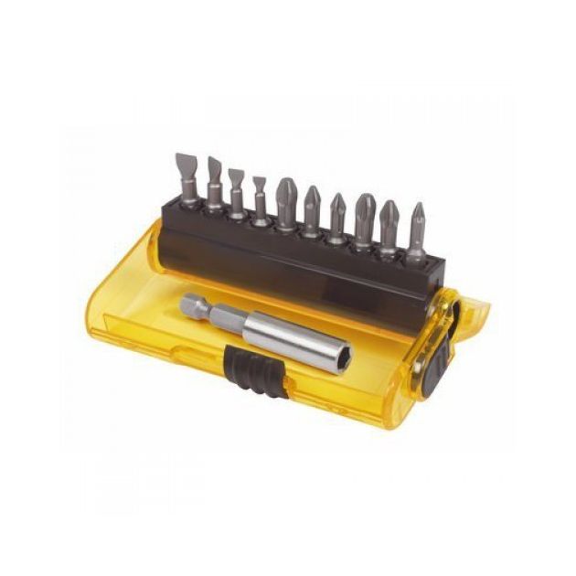 Набор бит Extra Grip DeWALT 11 предметов, PZ, PH, шлицевые, держатель, фото  | SNABZHENIE.com.ua
