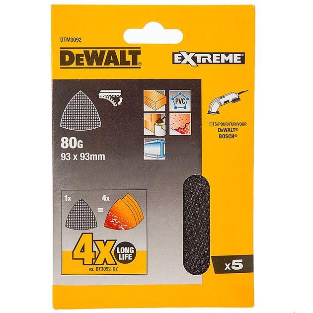 Шлифлист 93 мм, зерно 240, 5 шт., для дельташлифмашин DeWalt, фото  | SNABZHENIE.com.ua