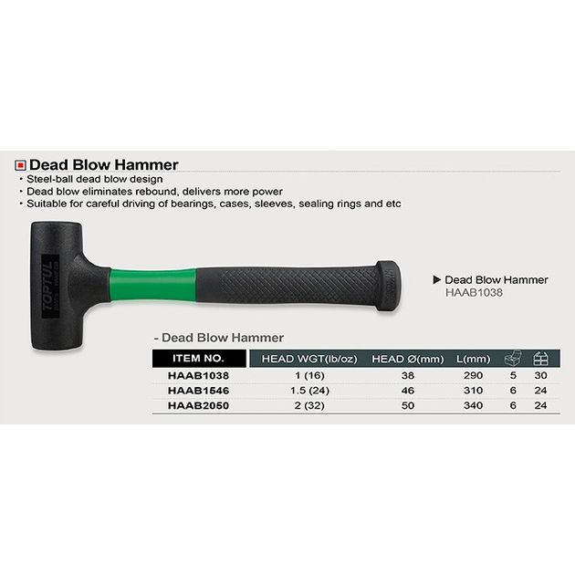 Резиновый молоток безынерционный, 310 мм, 700 г TOPTUL (HAAB1546), фото , изображение 3 | SNABZHENIE.com.ua Резиновый молоток безынерционный, 310 мм, 700 г TOPTUL (HAAB1546), фото , изображение 3 | SNABZHENIE.com.ua