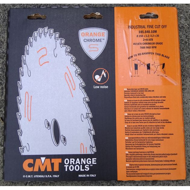 Дисковая пила CMT 250 х 30 мм, Z 40, для пиления по дереву, фото , изображение 9 | SNABZHENIE.com.ua