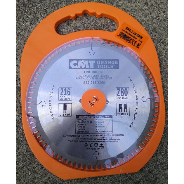 Дисковая пила CMT 216x30 мм, Z 80 для поперечного пиления ручной циркулярки, фото , изображение 6 | SNABZHENIE.com.ua Дисковая пила CMT 216x30 мм, Z 80 для поперечного пиления ручной циркулярки, фото , изображение 6 | SNABZHENIE.com.ua