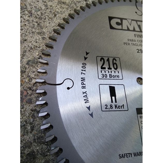Дисковая пила CMT 216x30 мм, Z 80 для поперечного пиления ручной циркулярки, фото , изображение 12 | SNABZHENIE.com.ua Дисковая пила CMT 216x30 мм, Z 80 для поперечного пиления ручной циркулярки, фото , изображение 12 | SNABZHENIE.com.ua