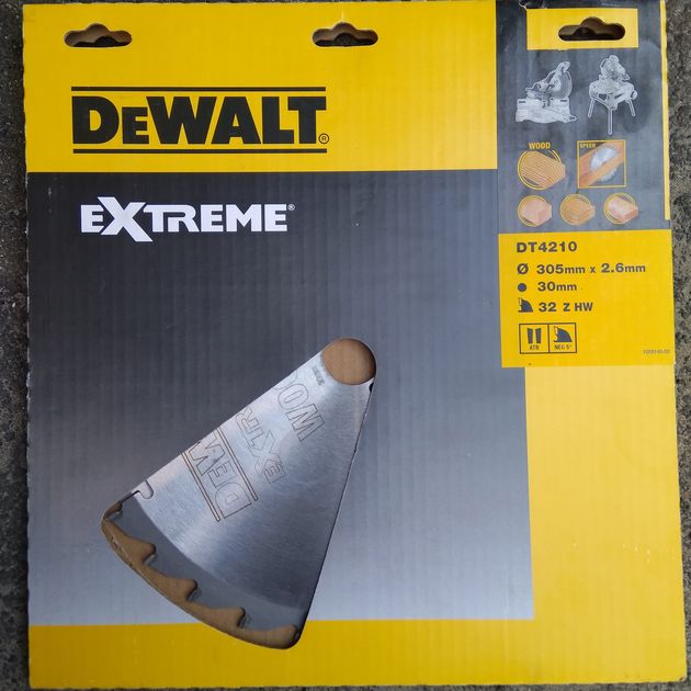 Диск пильний 305 х 30 мм по дереву для стаціонарних пил, кількість зубів 32, передній кут -5°, WZ (ATB), Extreme DeWALT (DT4210), фото , зображення 2 | SNABZHENIE.com.ua