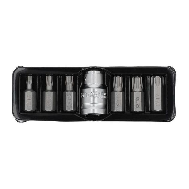 Бита TORX 30 мм + переходник ½, набор 7 шт. YATO (YT-0410), фото  | SNABZHENIE.com.ua