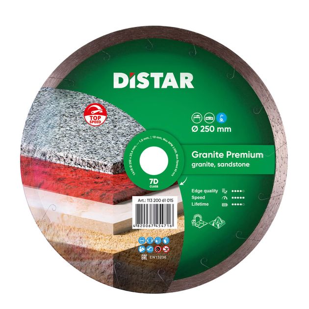 Круг алмазный DISTAR Granite Premium 250 x 1,7 x 10 x 25,4 (1A1R), фото  | SNABZHENIE.com.ua