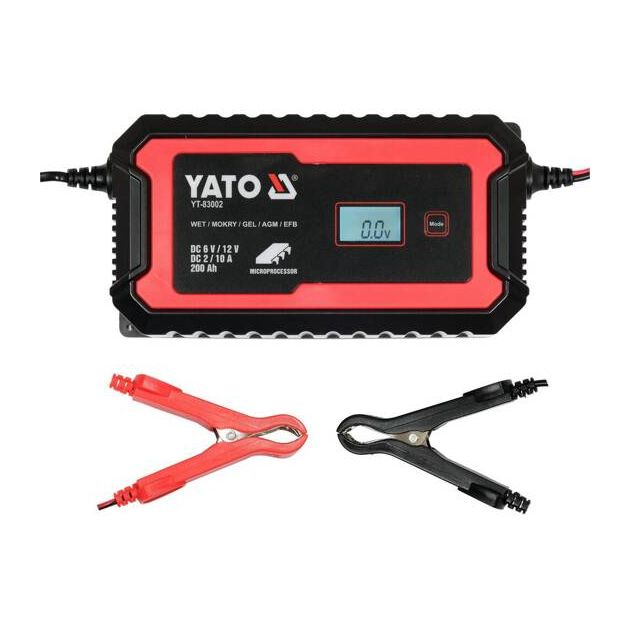 Зарядное устройство сетевое с LCD дисплеем 230В YATO для 6V-12V АКБ, фото  | SNABZHENIE.com.ua