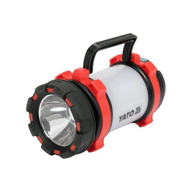 Ліхтар LED YATO з акум. 3.7 В, 3000 мАг, 6 режимів, USB зарядка, фото  | SNABZHENIE.com.ua