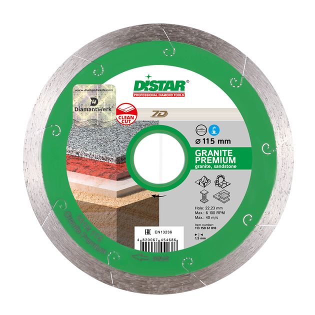 Круг алмазный DISTAR Granite Premium 125 x 1,5 x 8 x 22,23 (1A1R), фото  | SNABZHENIE.com.ua