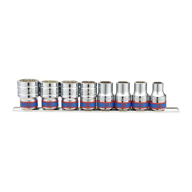 Набор головок 1/2&quot; 8 ед. 12-ти гранные, (10-22mm) на планке, фото  | SNABZHENIE.com.ua