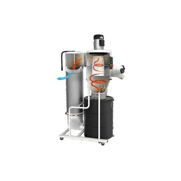 Вытяжная установка Циклон JET JCDC-1.5 230V, 1,5кВт, 1600м³/год, 75L, фото , изображение 6 | SNABZHENIE.com.ua Вытяжная установка Циклон JET JCDC-1.5 230V, 1,5кВт, 1600м³/год, 75L, фото , изображение 6 | SNABZHENIE.com.ua