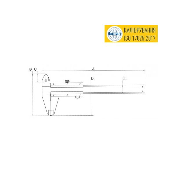 Штангенциркуль аналоговий ШЦ-І-200 200 мм 0,05 мм, фото , зображення 3 | SNABZHENIE.com.ua
