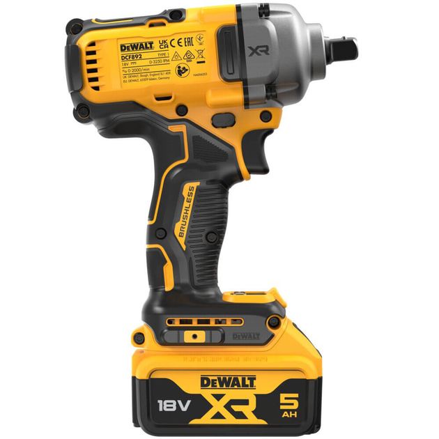 Гайковерт аккумуляторный ударный DeWALT DCF892P2T бесщёточный, фото , изображение 4 | SNABZHENIE.com.ua