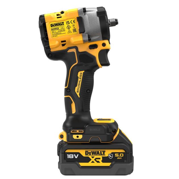 Гайковерт ударний акумуляторний безщітковий DeWALT DCF923P2G, фото , зображення 5 | SNABZHENIE.com.ua