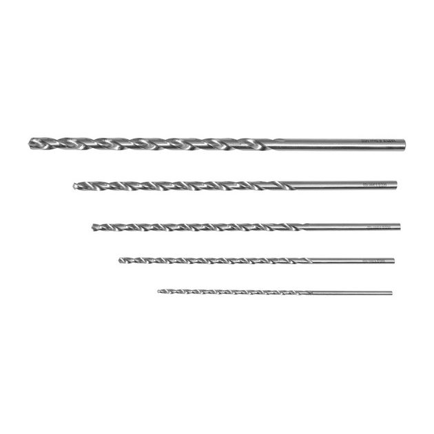 Сверла по металлу довгі YATO: HSS, D = 3,4,5,6,8 мм, l = 150-240 мм, 5 шт., фото  | SNABZHENIE.com.ua