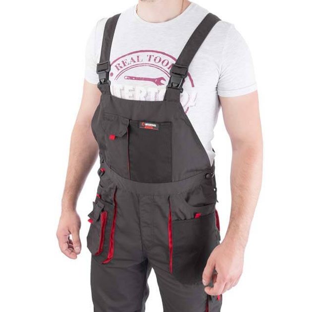 Полукомбинезон рабочий INTERTOOL SP-3026, 80% п/э, 20% хл, XXL, фото , изображение 6 | SNABZHENIE.com.ua Полукомбинезон рабочий INTERTOOL SP-3026, 80% п/э, 20% хл, XXL, фото , изображение 6 | SNABZHENIE.com.ua