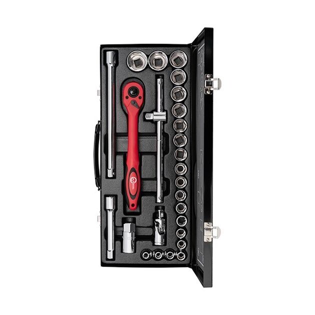 Профессиональный инструмент 1/2", 26 ед. (гол. 8-32 мм) INTERTOOL ET-6027, фото , изображение 2 | SNABZHENIE.com.ua