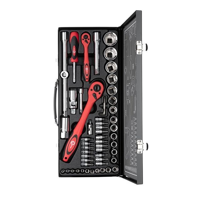 Профессиональный набор инструментов INTERTOOL ET-6056, 56 ед., фото , изображение 2 | SNABZHENIE.com.ua