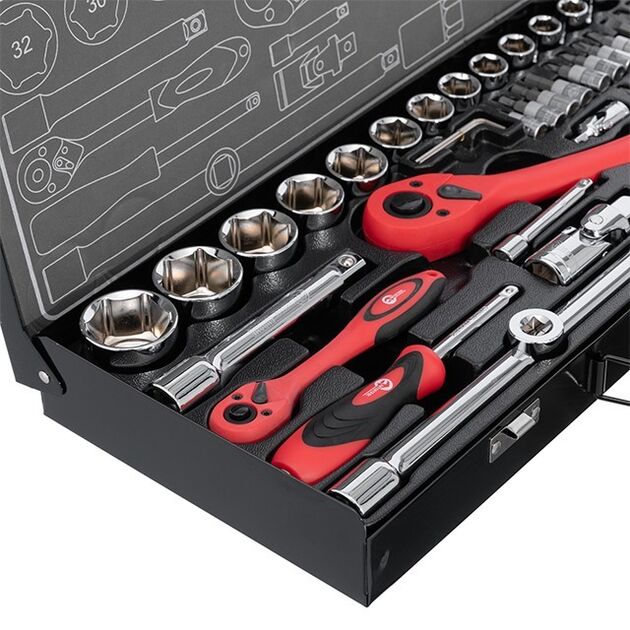 Профессиональный набор инструментов INTERTOOL ET-6056, 56 ед., фото , изображение 4 | SNABZHENIE.com.ua