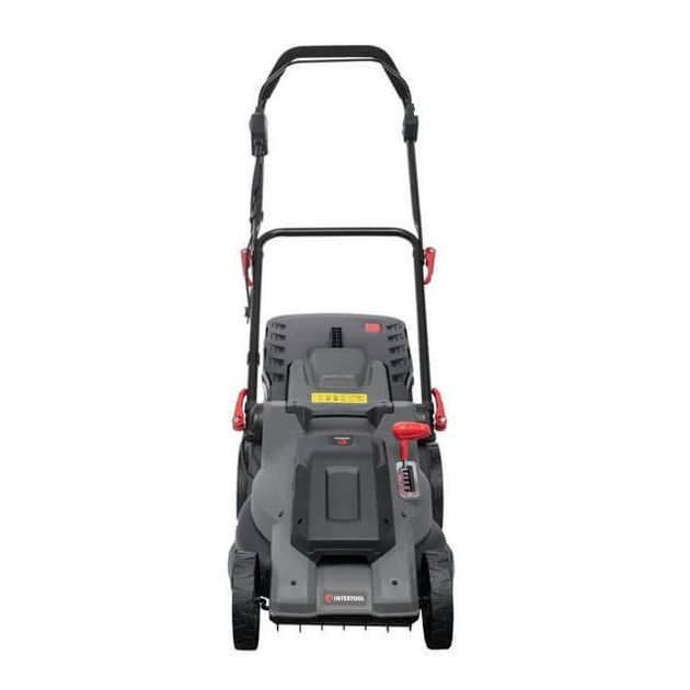 Газонокосилка електрична INTERTOOL DT-2265, 1800 Вт, 230 В, 3200 об/хв, ширина захвату 400 мм, висота срезу 25-75 мм, контейнер 40 літрів., фото , зображення 5 | SNABZHENIE.com.ua Газонокосилка електрична INTERTOOL DT-2265, 1800 Вт, 230 В, 3200 об/хв, ширина захвату 400 мм, висота срезу 25-75 мм, контейнер 40 літрів., фото , зображення 5 | SNABZHENIE.com.ua