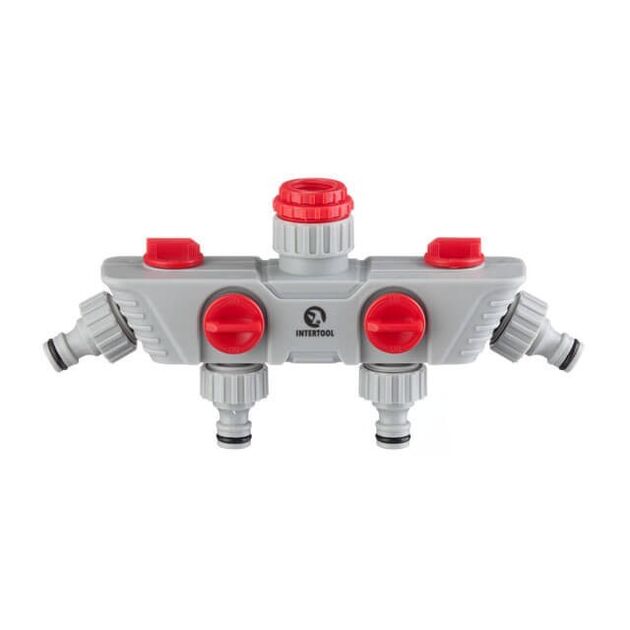 Розподільник 4-х канальний з регулюванням кожного каналу INTERTOOL GE-2004, фото , зображення 2 | SNABZHENIE.com.ua