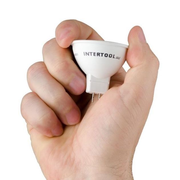 Світлодіодна лампа LED 5 Вт, GU5.3, 220 В INTERTOOL LL-0202, фото , зображення 5 | SNABZHENIE.com.ua Світлодіодна лампа LED 5 Вт, GU5.3, 220 В INTERTOOL LL-0202, фото , зображення 5 | SNABZHENIE.com.ua