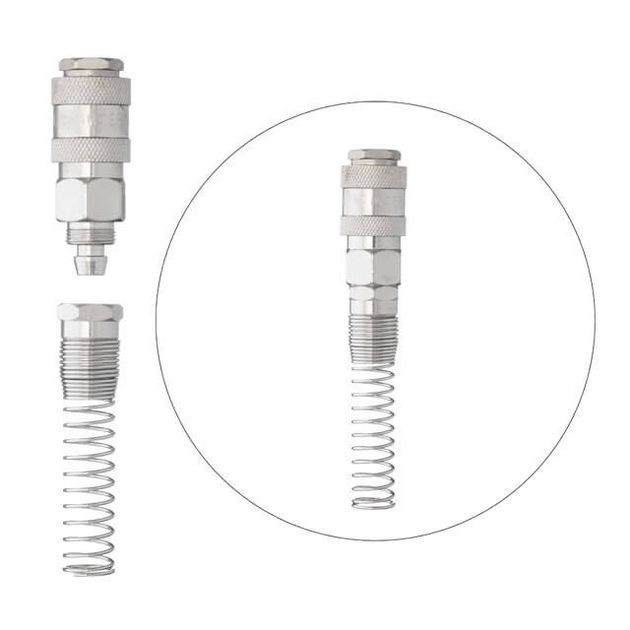 Соединение быстроразъемное с пружиной для шлангов 8х12 мм INTERTOOL PT-1832, фото , изображение 3 | SNABZHENIE.com.ua Соединение быстроразъемное с пружиной для шлангов 8х12 мм INTERTOOL PT-1832, фото , изображение 3 | SNABZHENIE.com.ua