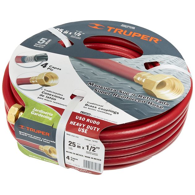 Шланг TRUPER усиленный 1/2", 20 м, 4-х слойный, фото  | SNABZHENIE.com.ua